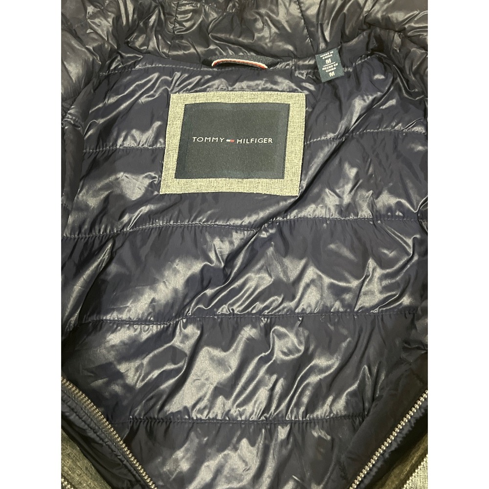 Tommy Hilfiger Mens Softshell Hooded Jacket Grey Full Zip Size Medium - Picture 8 of 15